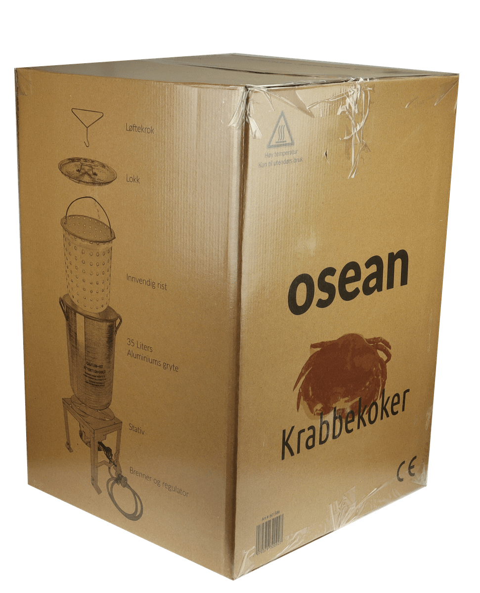 16 KW Krabbekoker komplett  med 35 liters panne - Osean